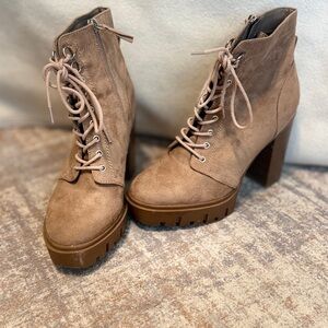 Forever 21 Brown Lace-Up Boots